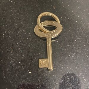 Gold Key-Shaped Keychain